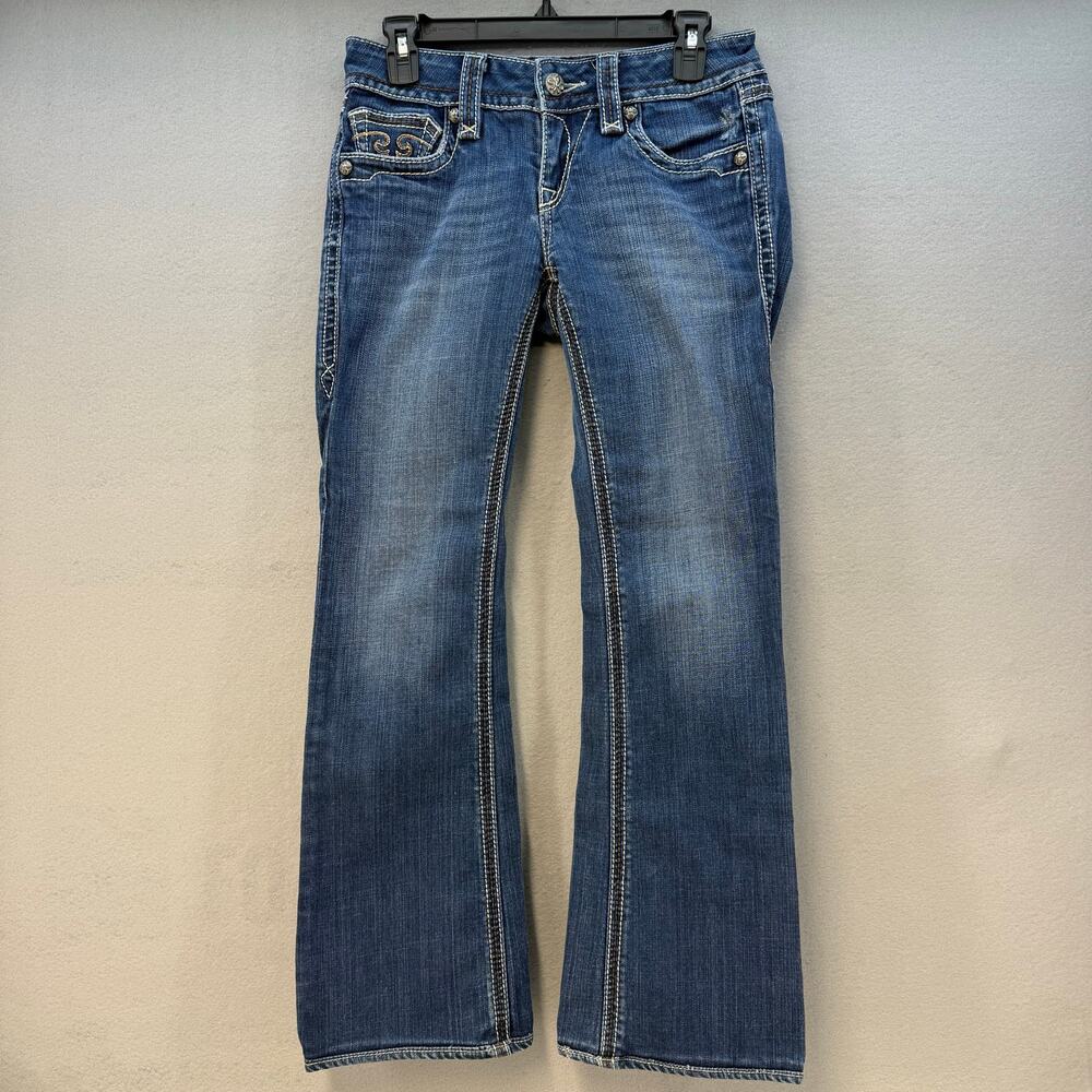 Rock Revival Jeans Women's 28 (6) Blue Debbie Boot Cut Low Rise Fit Western Jean